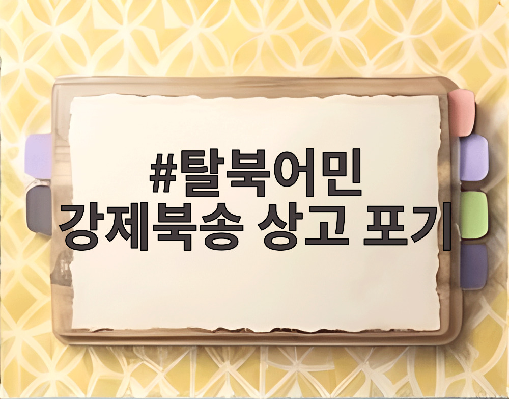 탈북어민 강제북송 상고 포기