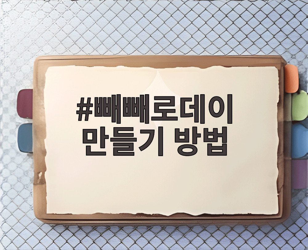 빼빼로데이 만들기 방법