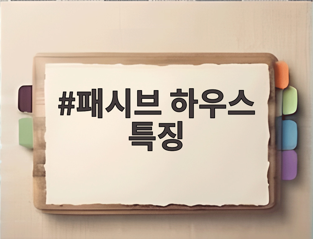 패시브 하우스 특징