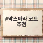 막스마라 코트 추천