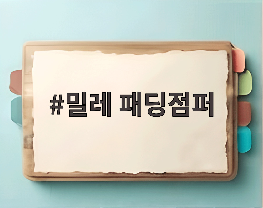 밀레 패딩점퍼