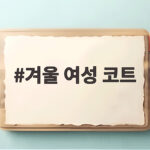 겨울 여성 코트 이번 시즌 스타일별 고르는 방법 겨울 여성 코트